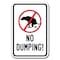 Signmission 18 in Height, 0.12 in Width, Aluminum, 12" x 18", A-1218 No Dumping - DogGraphic A-1218 No Dumping - DogGraphic - alternate 1